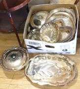 BOX LOT OF SILVER PLATE