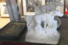 MATHEMATICS SET, PAINTING AND BOOKENDS