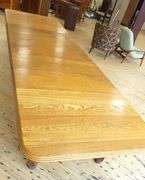 19TH CENTURY CARVED OAK DINING TABLE