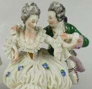 3 LACEY DRESDEN FIGURINES
