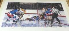 THREE AUTOGRAPHED HOCKEY PRINTS