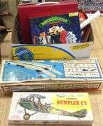 BOX LOT OF TOYS AND MODELS