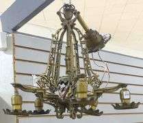 ART DECO BRASS LIGHT FIXTURE