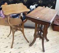 TWO ANTIQUE PLANT STANDS