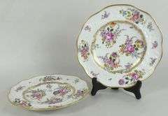 PAIR ANTIQUE GERMAN PORCELAIN PLATES