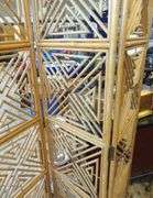 THREE-PANEL RATTAN FLOOR SCREEN
