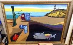 TWO FRAMED OIL PAINTINGS