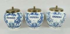 SET THREE DELFT JARS