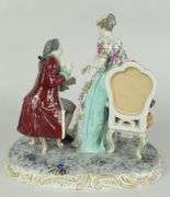ANTIQUE DRESDEN FIGURE GROUP