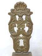 CARVED HIGH-BACK CHURCH CHAIR