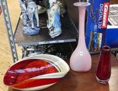 THREE PIECES OF ART GLASS