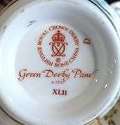 ROYAL CROWN DERBY "GREEN DERBY PANEL" DINNERWARE