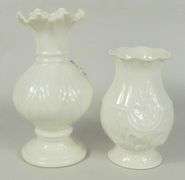 2 IRISH BELLEEK VASES