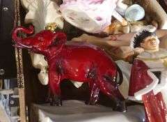 BOX LOT OF DAMAGED DOULTON FIGURINES