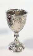 SET OF SILVER PLATE ANTIMONY GOBLETS