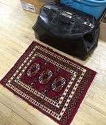 BIN LOT OF DOCTOR'S BAGS, HATS, RUG, ETC.