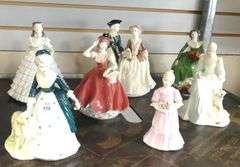 SEVEN COALPORT FIGURINES