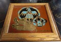 FIVE STONE CARVINGS AND PLAQUE