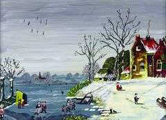 FOLK ART DUTCH SCHOOL PAINTING