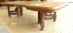 19TH CENTURY CARVED OAK DINING TABLE