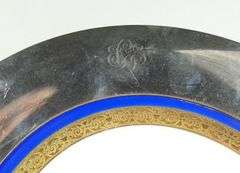 SILVER-MOUNTED PLATE & BOWL