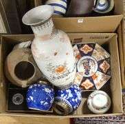 THREE BOX LOTS OF CHINA AND POTTERY