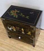 ASIAN LACQUER LAMP COMMODE