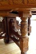 19TH CENTURY CARVED OAK DINING TABLE