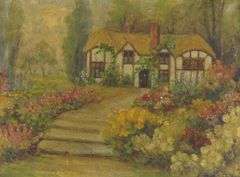 ENGLISH OIL IN TRAMP ART FRAME