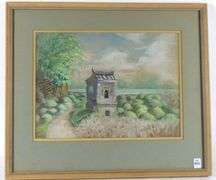 ASIAN SCHOOL WATERCOLOUR