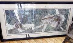 FRAMED "ABSTRACT" MIXED MEDIA