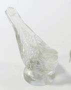 PAIR OF CRYSTAL "BIRD" PAPERWEIGHTS