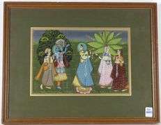 INDIAN SCHOOL PAINTING ON LINEN