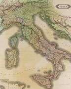 ANTIQUE MAP OF ITALY