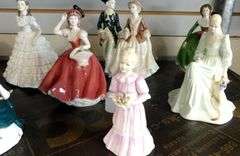 SEVEN COALPORT FIGURINES