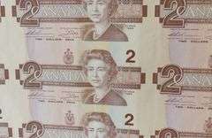 UNCUT SHEET OF CANADIAN $2 BILLS