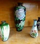EIGHT JAPANESE CLOISONNE VASES