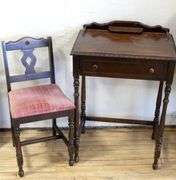 TELEPHONE TABLE AND CHAIR