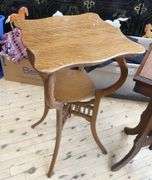 TWO ANTIQUE PLANT STANDS