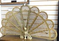 BRASS "FAN" FIREPLACE SCREEN