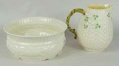 BELLEEK PITCHER & BOWL