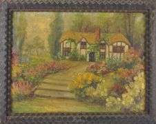 ENGLISH OIL IN TRAMP ART FRAME