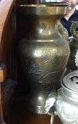 CHINESE BRASS VASE AND KORO