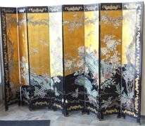 EIGHT-PANEL ASIAN FLOOR SCREEN