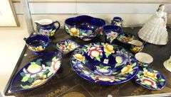 TWELVE PIECES OF MALING POTTERY