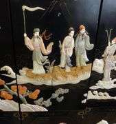 SIX-PANEL ASIAN LACQUER FLOOR SCREEN