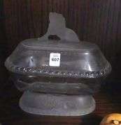 BOSSON HEADS, FIGURINE AND LION COVERED BOWL