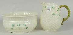 BELLEEK PITCHER & BOWL