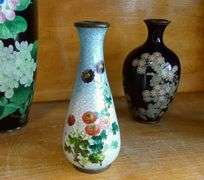 EIGHT JAPANESE CLOISONNE VASES