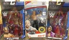 FIVE MATTEL WWE "ELITE" ACTION FIGURES